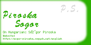 piroska sogor business card